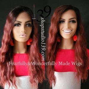 Human hair wavy lace front wig with HD Lace